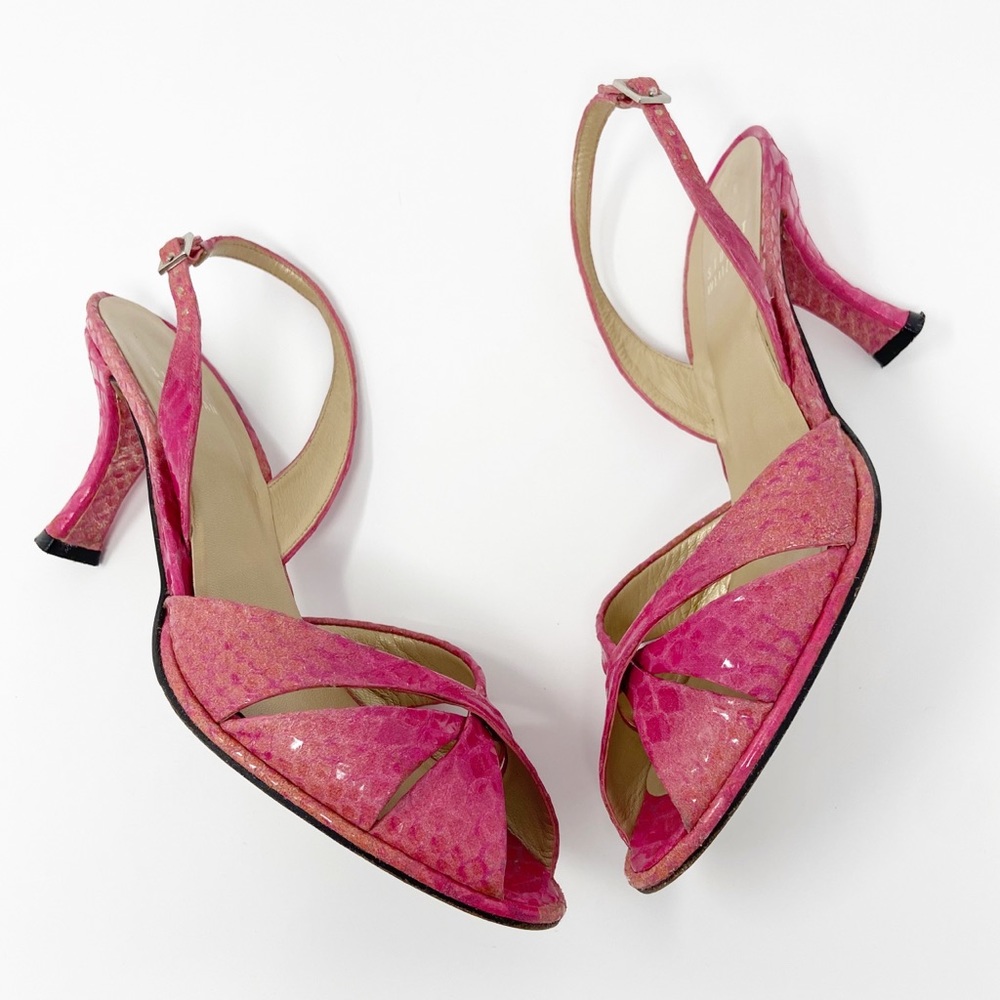 Vintage Stuart Weitzman pink leather heels